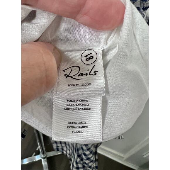 Rails Size XL Pippa Dress Sailor Check Tiered 100% Cotton NWOT - Picture 8 of 16
